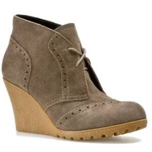 MIA Tan Suede Ankle Booties